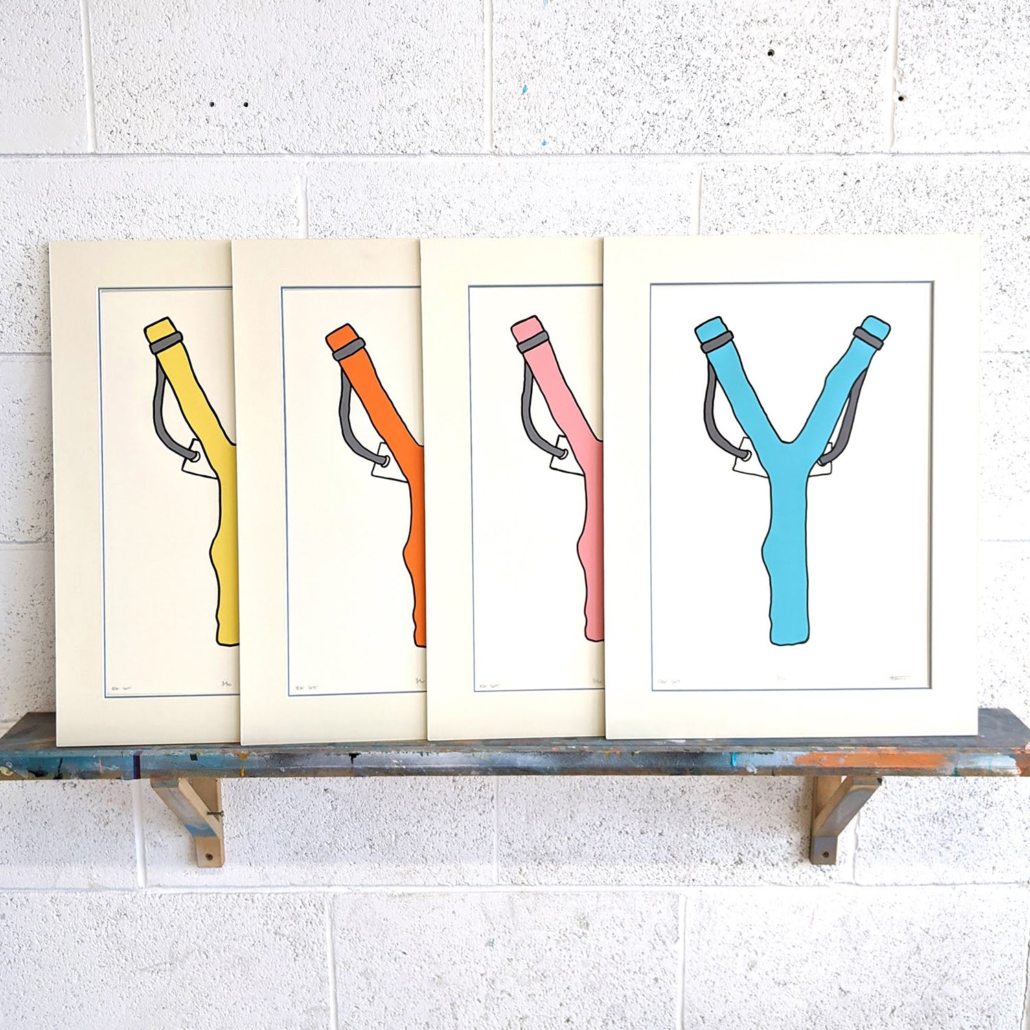 Slingshot Lithograph Print - Yellow