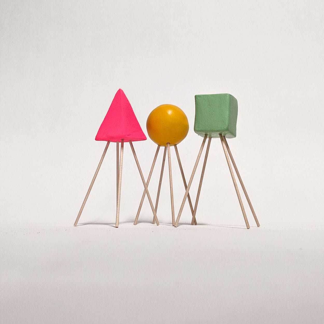 Square, Circle, Triangle (Green, Yellow, Pink)