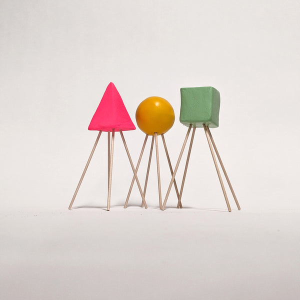 Square, Circle, Triangle (Green, Yellow, Pink)