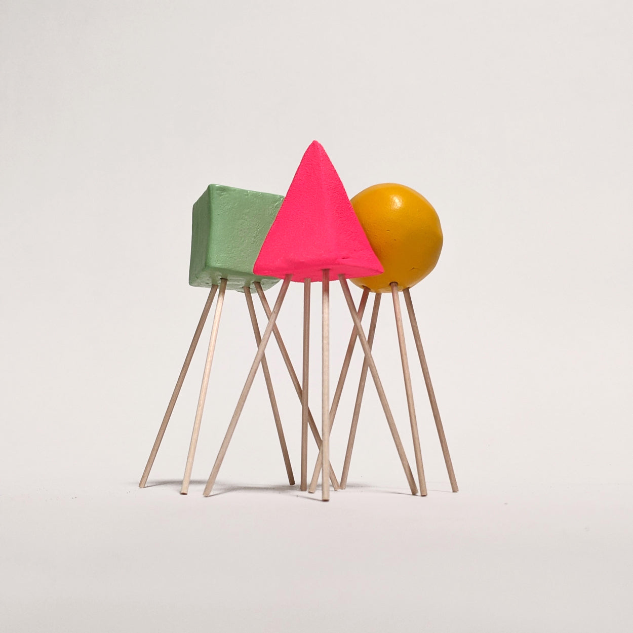 Square, Circle, Triangle (Green, Yellow, Pink)