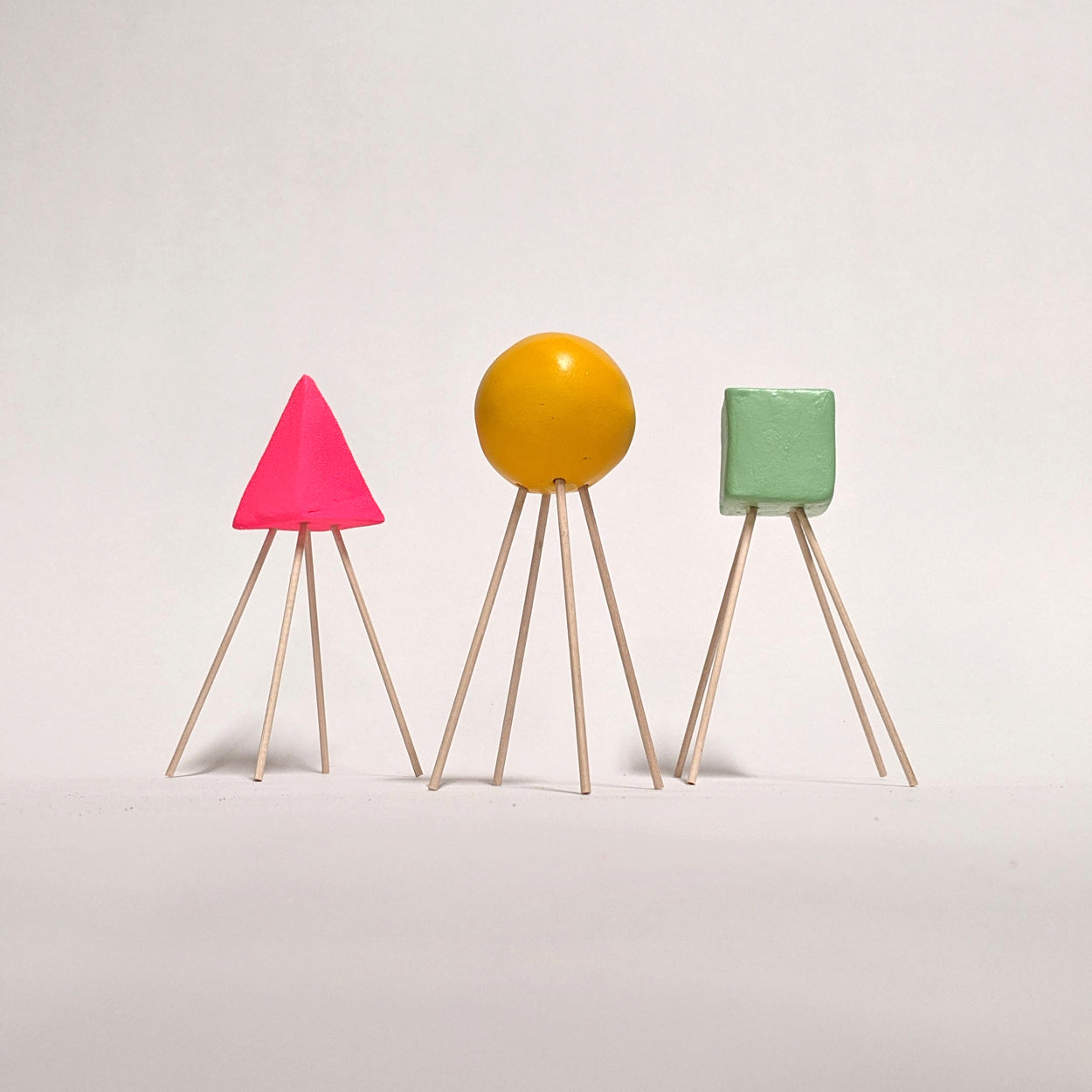 Square, Circle, Triangle (Green, Yellow, Pink)