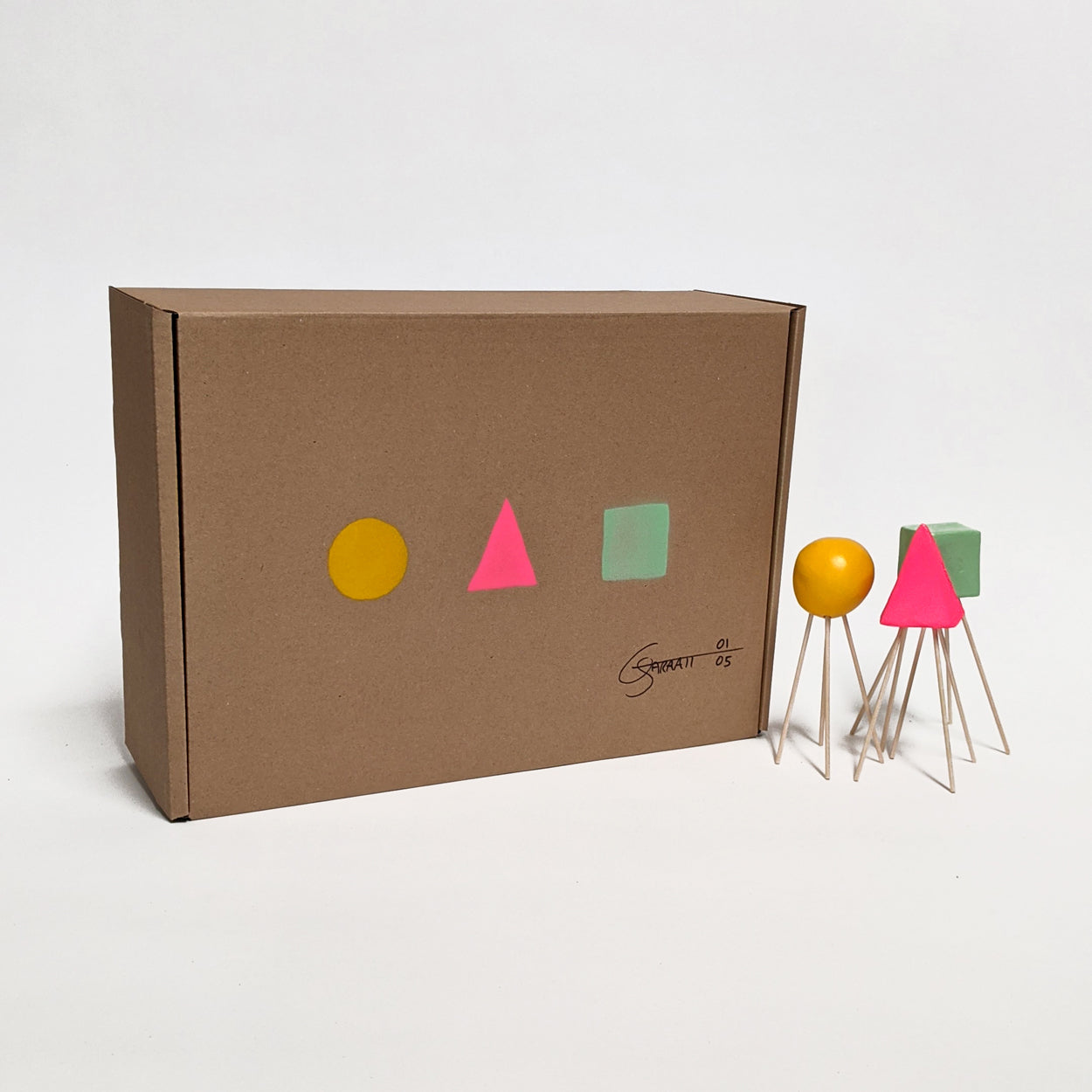 Square, Circle, Triangle (Green, Yellow, Pink)