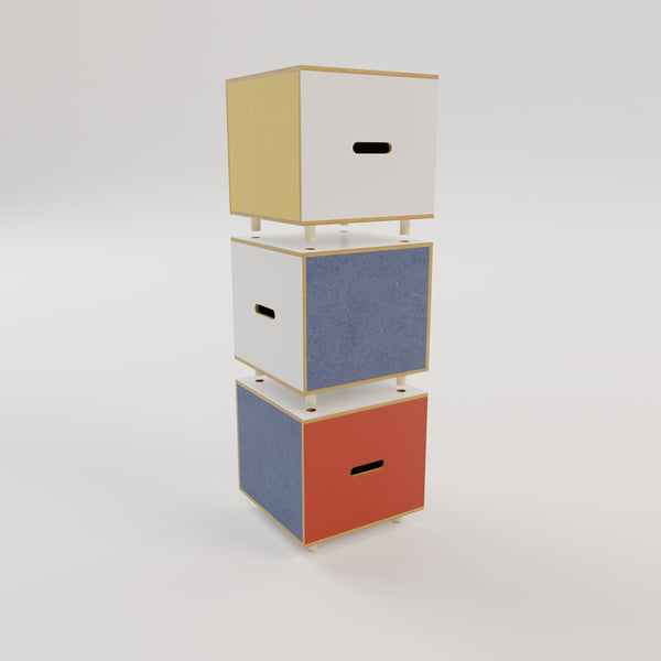 Plaey Stack Stools (set of 3) - Bauhaus Colours