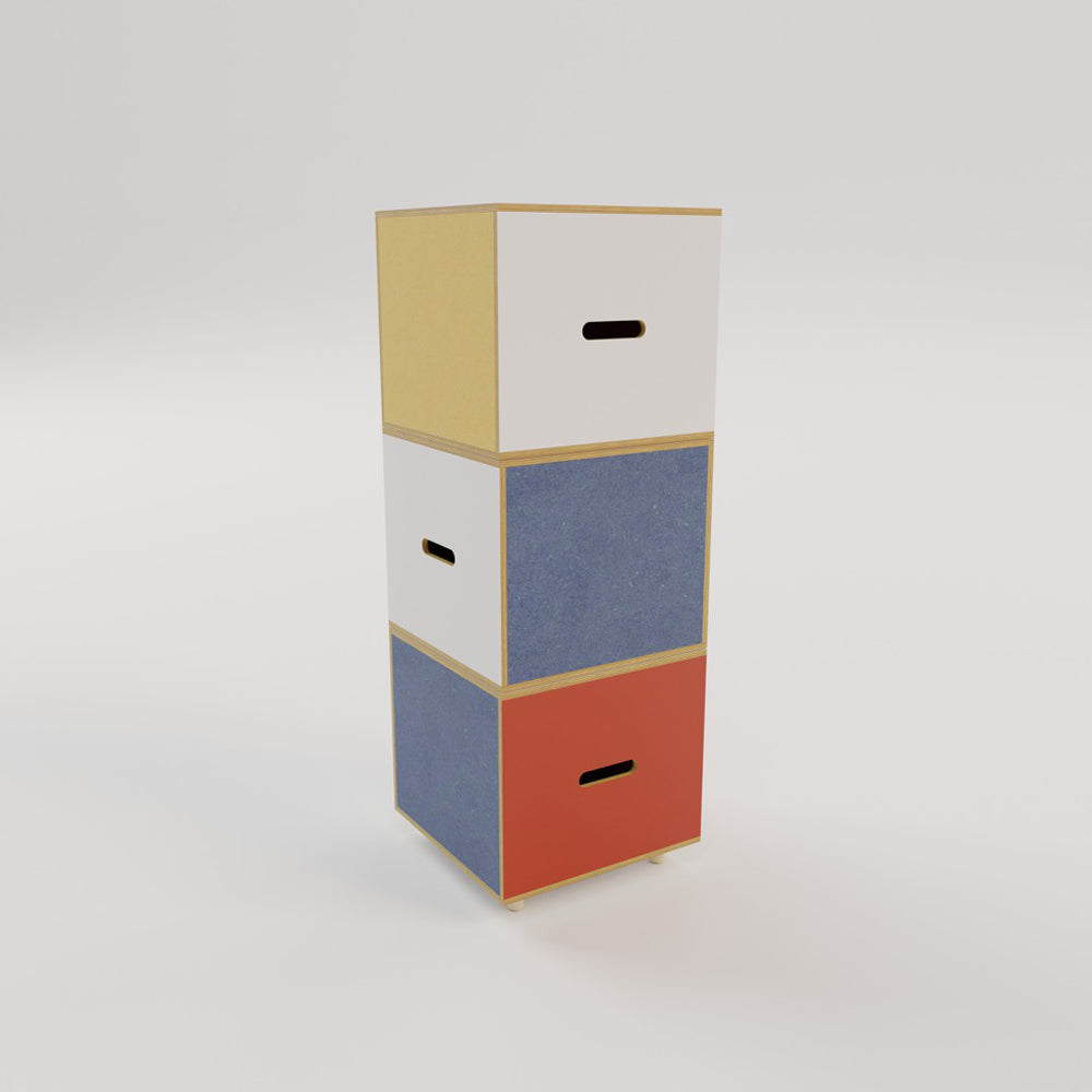 Plaey Stack Stools (set of 3) - Bauhaus Colours