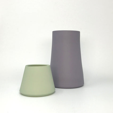 Purple Tapered Porcelain Vase