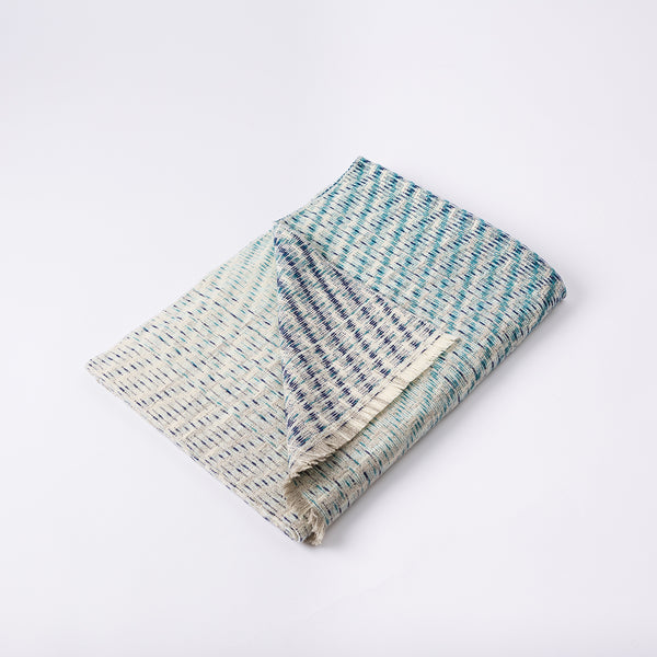 Wool & Linen Blanket - Blue/Ocean