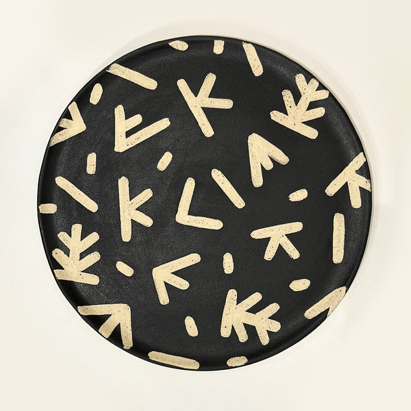 Black on White Plate
