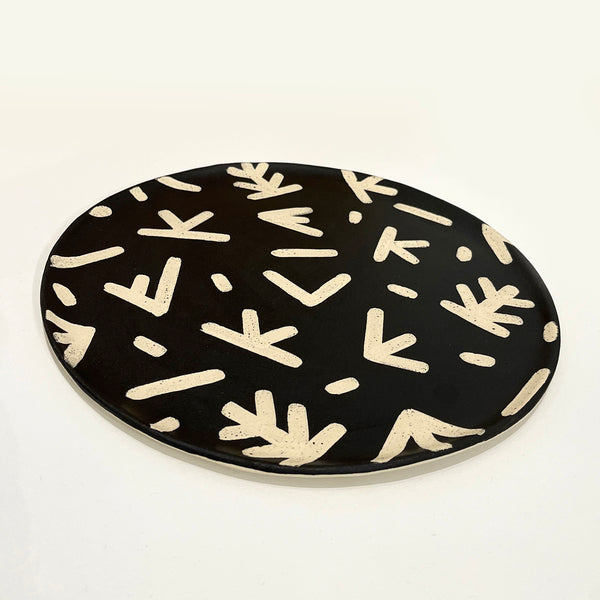 Black on White Plate