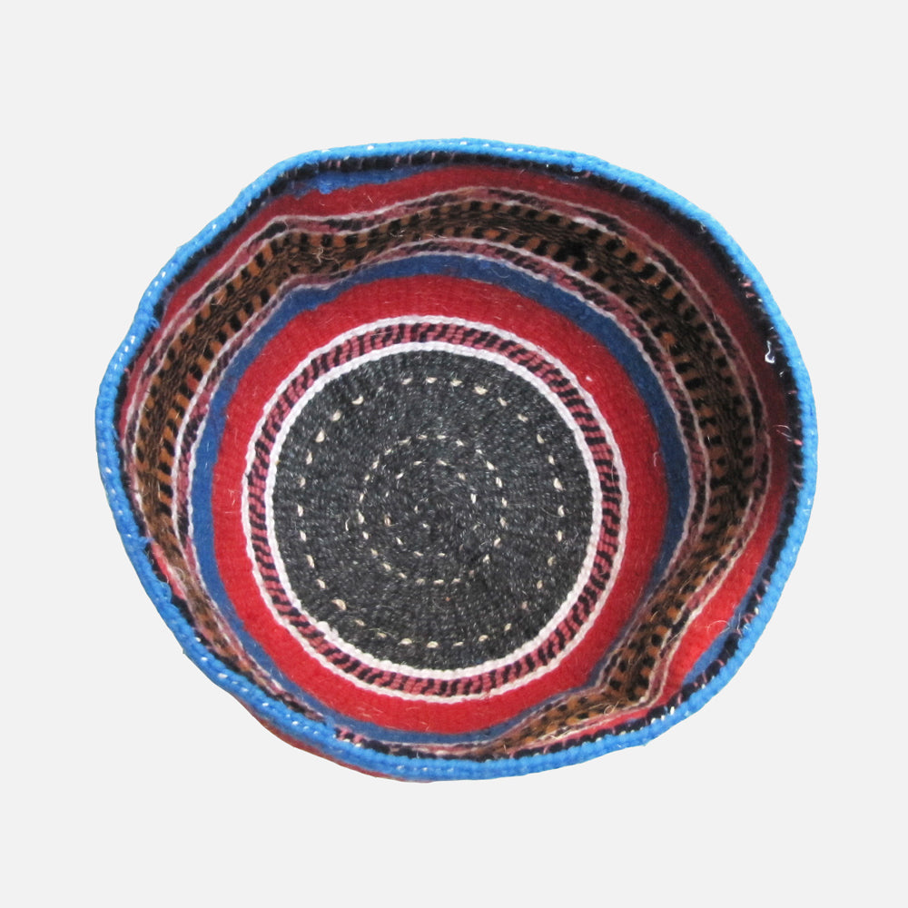 Woven Basket - Blue / Pink / Orange